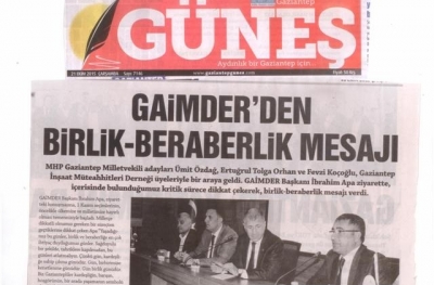MHP adayları GAİMDER'i ziyaret etti