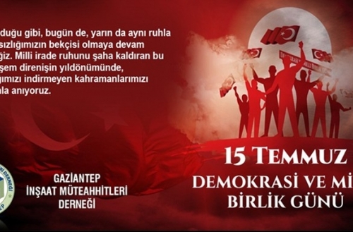 15 TEMMUZ DEMOKRASİ VE MİLLİ BİRLİK GÜNÜ